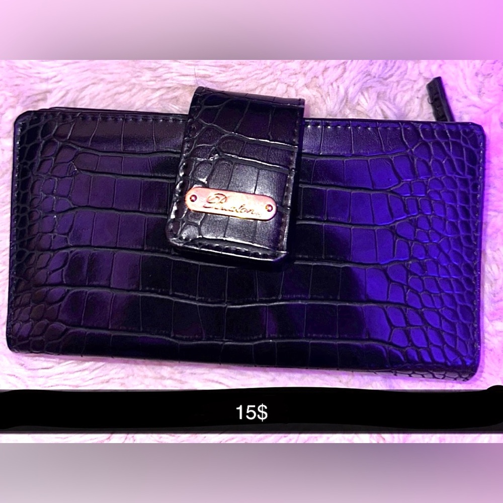 Black Crocodile Pattern Wallet